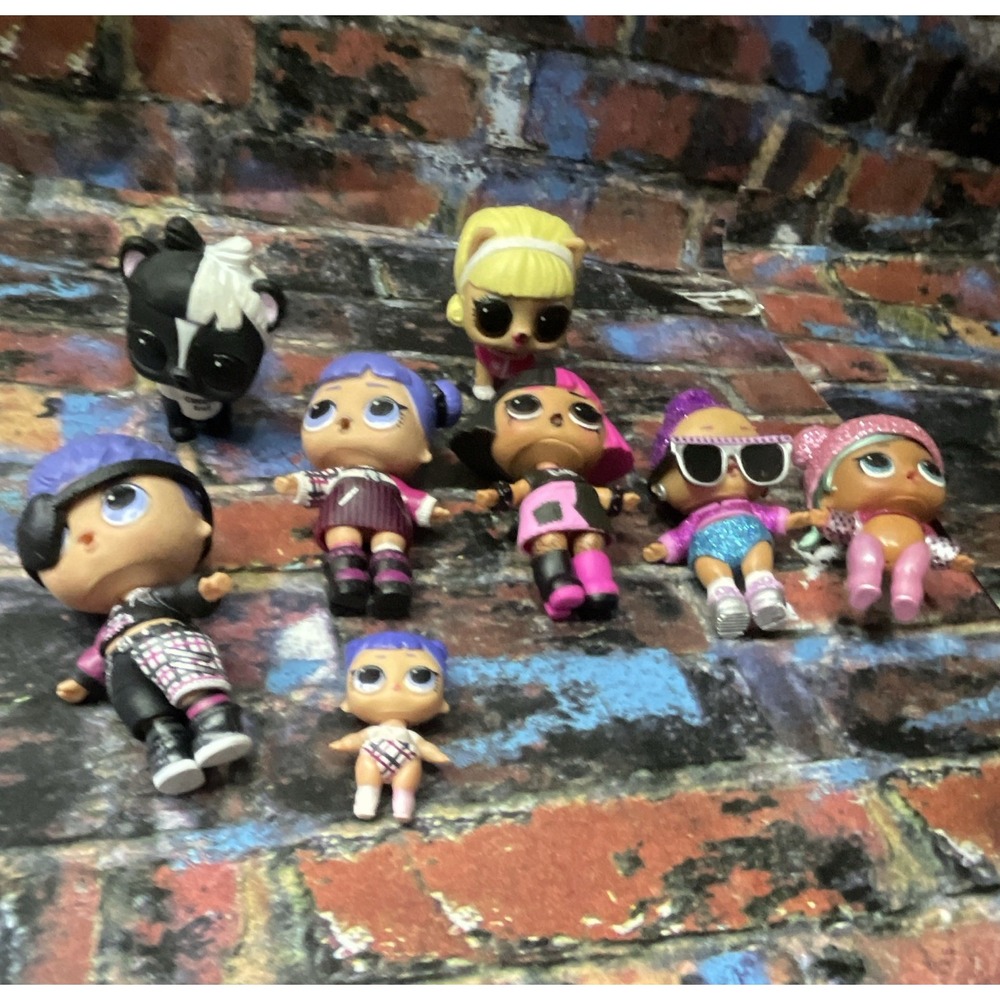 L.O.L. Surprise! Mixed Lot Dolls & Pet Figure Set, 7-Piece Plastic Lot